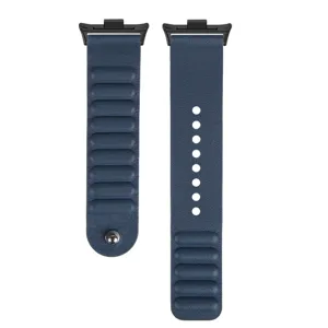 Bracelet de montre en cuir magnétique de rechange pour montre connectée, vue détaillée.