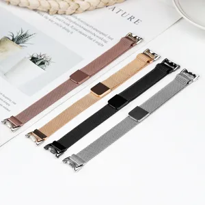 Bracelet de montre de rechange magnétique milanais en acier inoxydable pour smart watch.