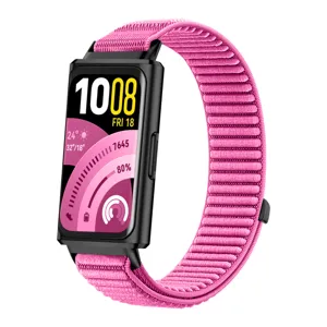 Correa de repuesto para reloj inteligente de nailon tejido rosa estilo trail loop accesorio