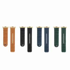 Bracelet de montre magnétique en cuir véritable bande de rechange compatible smartwatch couleurs