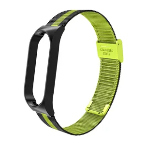 Correa de reloj de metal milanesa magnética de repuesto compatible con pulseras inteligentes