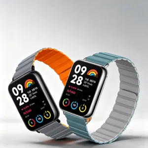 Silikon Magnetisch Uhrenarmband Für Xiaomi Redmi Watch Armband Dual Farbe Kette Armband Ersatz Smartwatch Zubehör