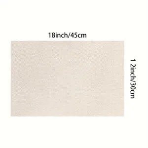 Beige woven fabric placemat dining table mat 18x12 inch home kitchen table decoration