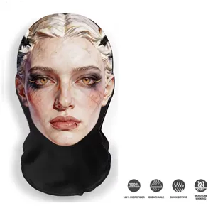 Maschera viso divertente adulto festa Halloween passamontagna traspirante cosplay