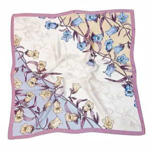 Women's Satin Square Scarf Luxury Floral Paisley Print Silk Feel Neck Scarf Fashion Head Scarf Hair Accessories