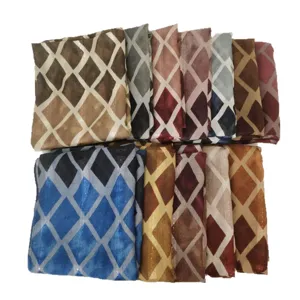 Women fashion long scarf polyester diamond geometric print shawl soft winter neck wrap accessory