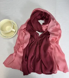 Verloop katoenen lange sjaal zacht dun hijab sjaal lichtgewicht elegante omslagdoek