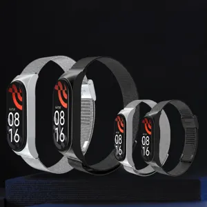 Correa de Reloj Inteligente Milanés de Acero Inoxidable con Cierre Magnético Pulsera de Repuesto de Metal
