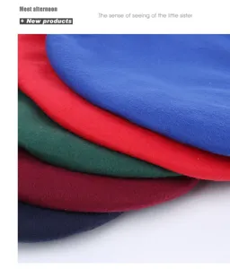 Woolen beret hat detail display, multi-color soft felt berets for women autumn and winter fashion.