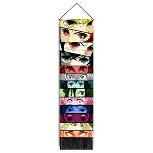 Demon Slayer Anime Charaktere Augen Wandbehang Tapisserie für Schlafzimmer Heimdekoration