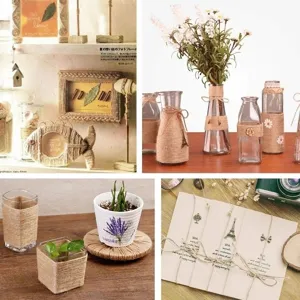 Natural jute rope DIY craft twine string for handmade packaging wedding home decoration 30m