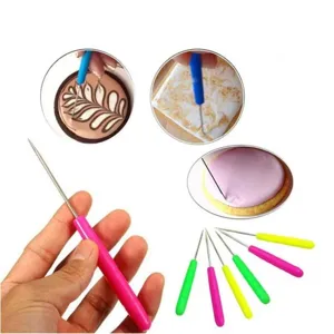 Fondant Cookie Icing Scribe Needle Stainless Steel Sugar Cookie Decorating Tool Air Release Needle Baking Tool