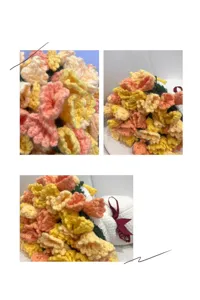 Handmade crochet rose flower blanket detail, exquisite multi-color floral pattern shawl.