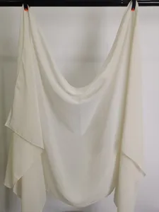 Solid color chiffon scarf detail view, lightweight summer shawl or neck wrap accessory.
