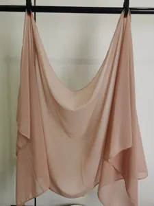 Plain color chiffon scarf shawl lightweight breathable elegant neck wrap for women daily wear