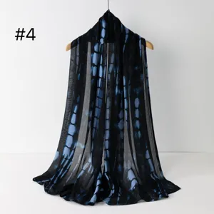 Verlauf Batik Viskose langer Schal für Damen, leichtes stylisches bedrucktes Tuch.