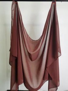 Solid color sheer chiffon scarf, lightweight and breathable shawl wrap for women.