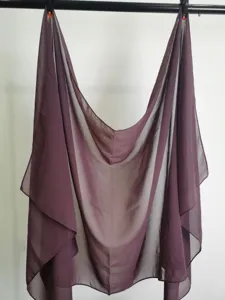 Solid color chiffon scarf lightweight shawl for women daily travel and sun protection