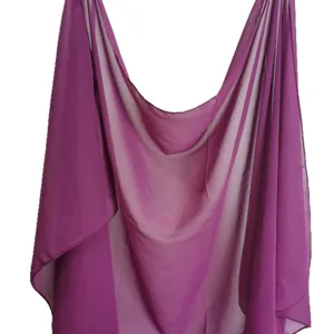 Solid color chiffon scarf shawl, lightweight elegant wrap for women travel sun protection
