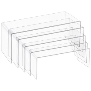 5-teiliges transparentes Acryl Display Ständer Set für Schmuck Kosmetik Torte Schaufenster.