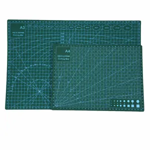 A3 A4 doppelseitige Schneidematte grüne PVC Selbstheilung Raster Skala Platte für Handwerk