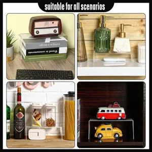 5-teilige Acryl Display Ständer klare Desktop Regal Organizer für Sammlerstücke Kosmetik