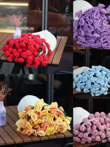 Handmade crochet rose flower shawl blanket, creative gift for girlfriend, cozy knit wrap.