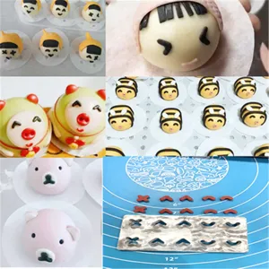 Stampo per modellare il viso dei cartoni animati strumento da forno fondant per baozi cute.