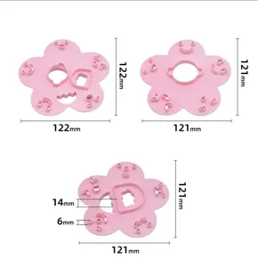 Set di stampi per espressioni facciali di fiori rosa per polpette di riso e cottura