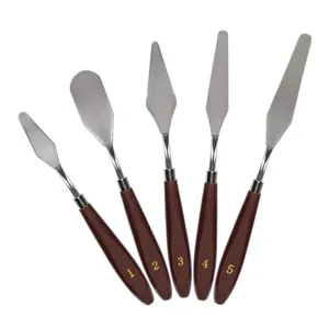 Set di 5 spatole per palette in acciaio inossidabile strumenti per glassa per torte da forno