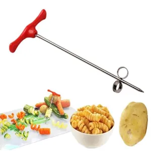 Manueller Gemüsespiralschneider Edelstahl Kartoffel Karotte Schneider Küchenwerkzeug Kreatives Kochen Gadget