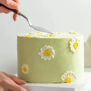 Spatola per dolci angolata in acciaio inossidabile professionale per decorare torte.