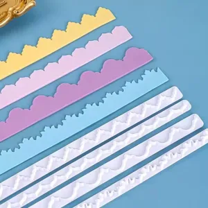 Detailed close-up showing cake border decorating mold strips, ideal for DIY baking crafts.
