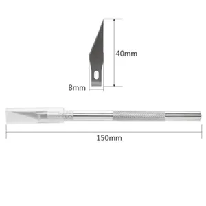 Aluminum Alloy Handle Craft Knife Precision Carving Tool Metal Pen Knife for Art DIY