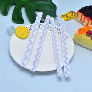 Detail view of 4-piece cake lace embossing strips, perfect for fondant decorating and kitchen DIY.