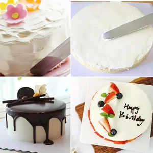 Set di spatole e raschietti per torte in acciaio inossidabile per cucina e decorazione crema.