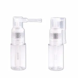 Botella pulverizadora de polvo de plástico transparente 35ml dispensador manual para pasteles
