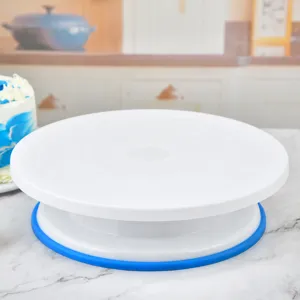Plastic Rotating Cake Turntable Non Slip Baking Stand Cake Decorating Tool Household Rotary Tray For Kitchen