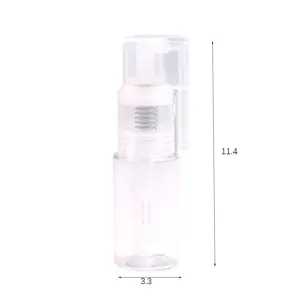 Botella de bomba de spray de polvo de plastico transparente para decoracion de pasteles.