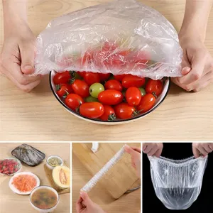 Couvertures de Bol en Film Étirable Plastique Jetables Sacs d'Emballage Alimentaire Élastiques pour Rangement Cuisine