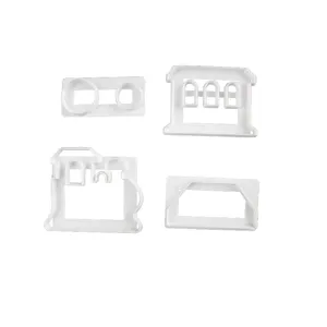 4pcs plastic train cookie cutter set fondant cake decorating mold diy baking tool white