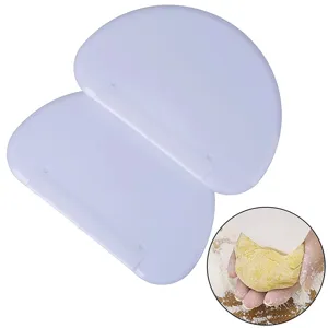 Plastic dough scraper bench knife baking pastry dough cutter kitchen tool detail view