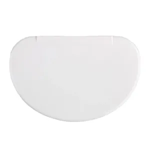 White semi-circular plastic dough scraper for baking, cream smoothing and kitchen use.