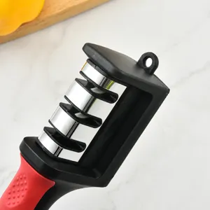 Affilatore per coltelli da cucina a 3 stadi portatile con foro per appendere casa.