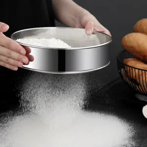 Setaccio per farina in acciaio inossidabile, maglia ultra fine per strumenti da cucina.