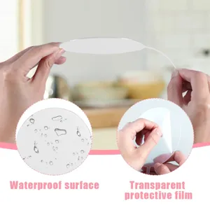 DIY διαφανές στρογγυλό ακρυλικό topper τούρτας με αδιάβροχη επιφάνεια και μεμβράνη.