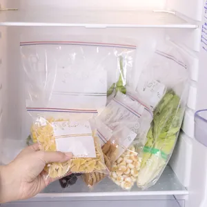 Food Grade Sealed Fresh Keeping Bags Thickened Reusable Clear Ziploc Food Storage Bags For Refrigerator Kitchen