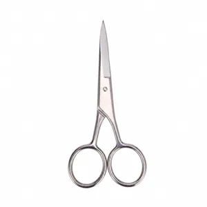 Ciseaux à Barbe en Acier Inoxydable pour Hommes Outil de Soin des Poils du Visage Rasage Professionnel Petits Ciseaux à Sourcils Affûtés
