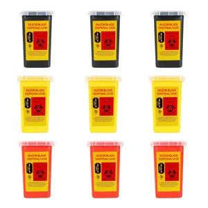 Razor blade disposal case PP plastic sharps container for salon and home safety storage