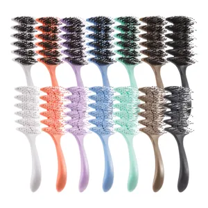 Leaf Shaped Hollow Out Detangling Hair Brush Anti-static Scalp Massage Styling Comb For Curly Wet Dry Hair Women Haircare Tool